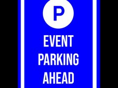 Event parking ahead sign
